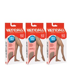 Kit com 3 Meias-Calas com Ponteira Kendall 1631 Mdia Compresso (18-21 mmHg) Mel