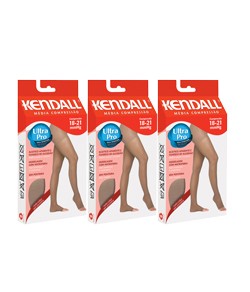 Kit com 3 Meias-Calas Sem Ponteira Kendall 1701 Mdia Compresso (18-20 mmHg) Mel