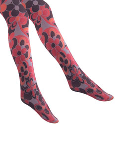 Meia-Cala Estampada 3D Clover Red Unimeias Jiggy (CVR) Fio 50