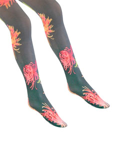 Meia-Cala Estampada 3D Fleur Oriental Unimeias Jiggy (ORI) Fio 50