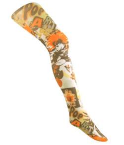 Meia Cala Estampada Pop Art Unimeias Jiggy (PAT) Fio 50