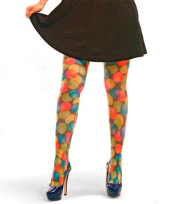 Meia-Cala Estampada 3D Rainbow Dots Unimeias Jiggy (RBD) Fio 50